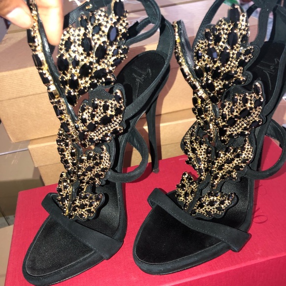 GIUSEPPE ZANOTTI Jewel Heels (wings) 37.5 - Picture 1 of 8